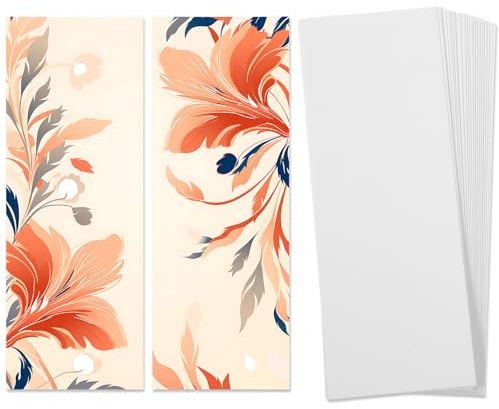 Lot de 50 marque-pages en papier aquarelle - 300 g - Blanc - 15 x 5 cm - Pour cartes de vœux, blocs-notes, bricolage, étiquettes cadeaux
