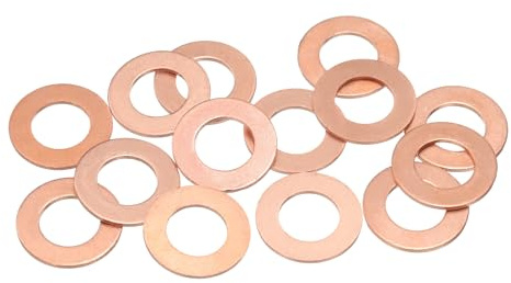 QUARKZMAN 30 Stück Flachscheiben M10 x 18 x 1mm Kupfer Dichtungsscheiben Metrische Dichtringe (T3 Kupfer Glühprozess)
