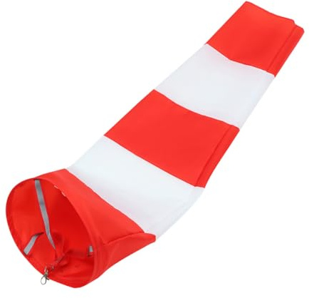 WRITWAA Windsack Gartendekoration für Außenbereich 100cm Oxford Stoff Reflektierende Rote Windrichtungsfahne Wetterfester Windsack für Garten Terrasse Leichter Winddetektor mit Einfachem