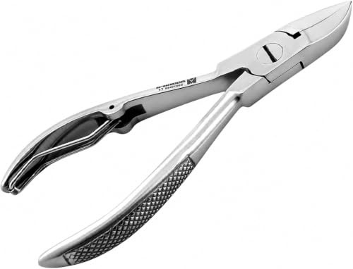 MEDSPO Tronchesino Unghie Piedi 12cm Professionale per Unghie Spesse Incarnite – Tagliaunghie Podologo Acciaio Inox CE, Lama Curva Affilata, Manico Antiscivolo Ergonomico