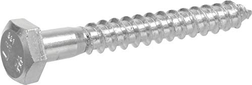 Hillman Lag Screws, 3/8in x 2-1/2in, 50 Pack, Zinc