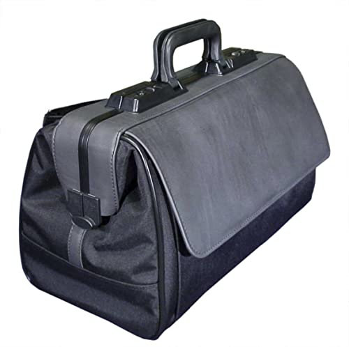 Durasol RUSTICANA Licht 9161, Arzttasche, Nylon + Kunstleder, Groß 1 Außentasche, Schwarz