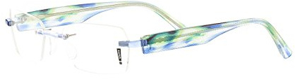 Switch it! Garnitur 2157 - Brillenmontur Wechselbügel - Acetat - blau grün transparent Netz