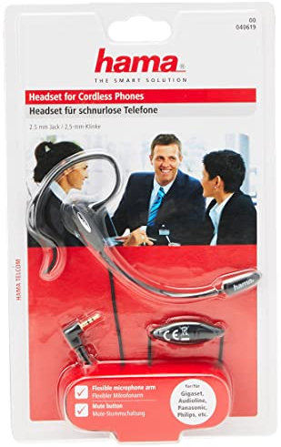 Hama Cuffia con microfono per cordless, jack 2,5 mm