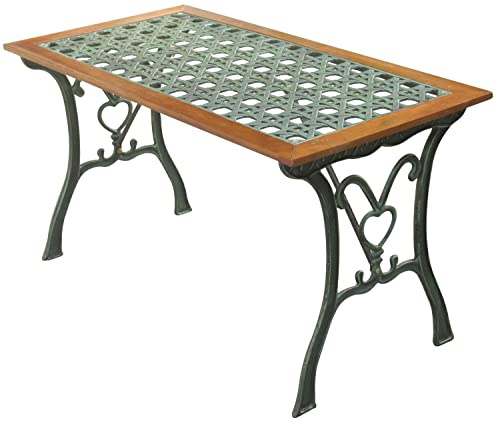 Verona - Tisch aus Gusseisen Rattan Arc