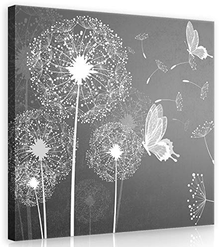 Forwall Leinwand Bilder - Pusteblume Blumen Natur 40x40 cm | Leinwandbilder, Bild auf leinwand, Wandbild XXL groß Wandbilder für Wohnzimmer Schlafzimmer Wohnzimmerbilder