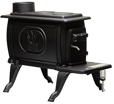 US Stove Poêle à bois en fonte avec poignée de sécurité Cool Touch, chauffe jusqu'à 54 000 BTU