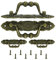 KBNIAN Tiradores Antiguos para Cajones, 4 Piezas de Tiradores Vintage de Bronce Clásico, Tiradores para Muebles de Aleación de Zinc con 8 PCS Tornillos M2.