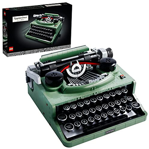 LEGO 21327 Ideas La Machine à Écrire Vintage, Cadeau Original, Kits de Loisirs Créatifs pour Adultes, Ensemble à Construire