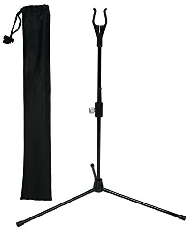 Longbowmaker Archery Stand - Recurve & Compound Bow Rack Holder, 48cm Height (BLACK)