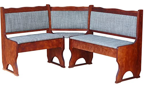 k koma Polster Eckbank Kiefer Holz, Calvados Farbe mit Polsterung MASSIVHOLZ - BEIGE (160 x 180)