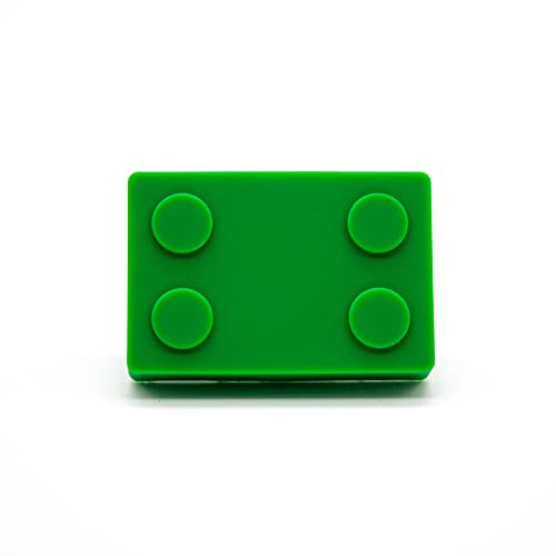 DOJA Barcelona | Pomos y Tiradores Infantiles | 12 Tiradores Cajones Infantiles Diseño Block | 45*30mm | Goma y Zinc-Aluminium | Tirador para Decoracion Habitacion, Armarios, Cambiador Bebe Mueble..
