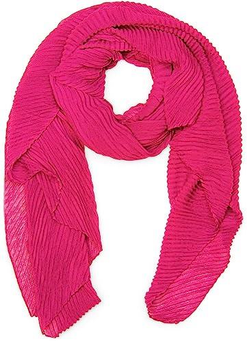 styleBREAKER Écharpe femme plissée mélange coton 96x192 cm | Étole à surface crêpée, plis fins, tissu fluide, toucher doux. Lavage à la main recommandé.