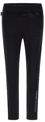 Freddy - Leggings aus Plüsch mit Plastron-Taschen, Schwarz , S