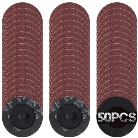 SPEEDWOX 50Pcs 2 60 Grit Quick Change Sanding Discs Aluminum Oxide Coated | Grinding Discs for Die Grinder Accessories, Aluminum Oxide Sandpaper Disc, Sanding Discs, Aluminum Oxide Sanding Discs