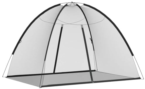 vidaXL Mosquitera con Puertas Mongolia 220 Malla Negra 200x150x140 cm