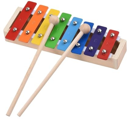 Xylophon Xylophon-Glockenspiel Mit 8 Tasten Kompakter Größe Und Holzschlägeln Percussion-Musikinstrument Geschenk