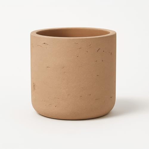 Finestgreen Charlie Pflanzgefäß Terrakotta XS | Blumentopf für Innen- und Außenbereich, Frostfest, UV-Beständig, wasserdicht | Blumenkübel Betonoptik