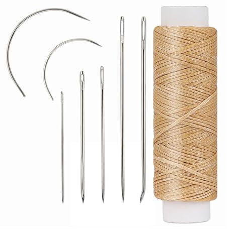 Juego de 10 agujas de coser de piel curvadas para tapicería