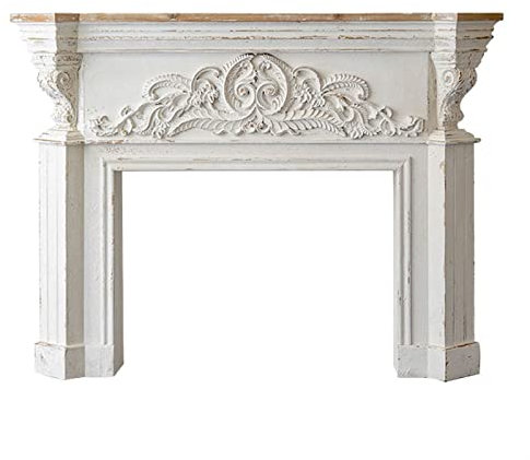 Mensola per caminetto Mensola for camino vintage Villa Camino Stufa Mensola del camino Cornice decorativa in legno massello Mobiletto decorativo for soggiorno Ingresso in rilievo Mobiletto decorativo