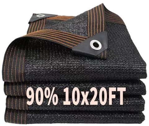 Filet d'ombrage à 90 % pour jardin, 3 x 6 m, tissu de protection UV résistant aux UV avec œillets – Bâche en maille durable pour plantes de terrasse, serre, poulailler, porche