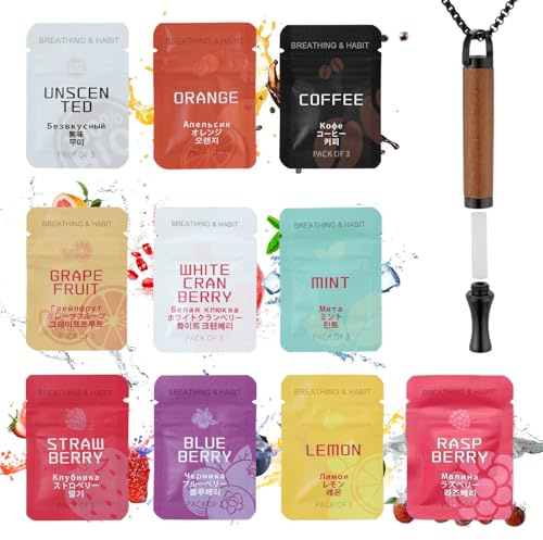 Rauchfrei Hilfsmittel, Rauchentwöhnung Hilfsmittel, 10 Filter mit Geschmack Minze, 10 Geschmacksrichtungen für Genussvolles Rauchen Aufhören Atemkraft Anti Stress Anxiety Stress Relief