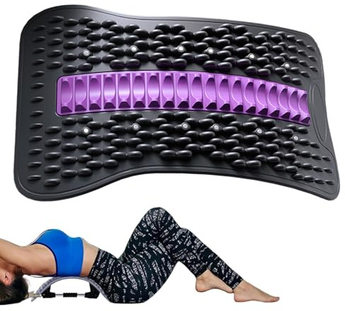 Ländryggsstödsbräda justerbar ryggsträckare halkfri ryggradsstretch med massageprickar för bråck, ischias, skolios.