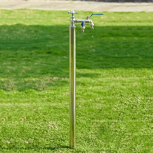 Générique Fontaine d'extérieur autoportante avec Double Robinet (78 cm), borne d'arrosage antigel pour l'irrigation et Fontaine décorative pour Votre Jardin.