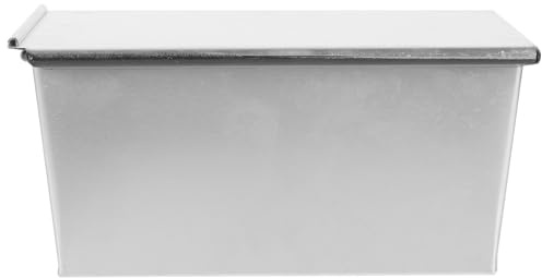 IMIKEYA Molde para Pan de Aluminio con Tapa Antiadherente Molde Metálico y Tostadas Diseño Seguro con Bordes Redondeados para Horno y Uso Diario Capacidad