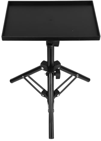 UPKOCH Soporte para Proyector Trípode Ajustable 49 CM Bandeja Antideslizante ABS y Hierro para Mesa Suelo o Cama – Soporte Portátil Pequeño para Uso Interiores y Exteriores