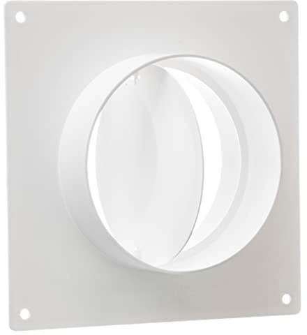 Bride murale en plastique Ø 150 mm avec clapet anti-retour - raccord de tuyau de ventilation tuyau rond