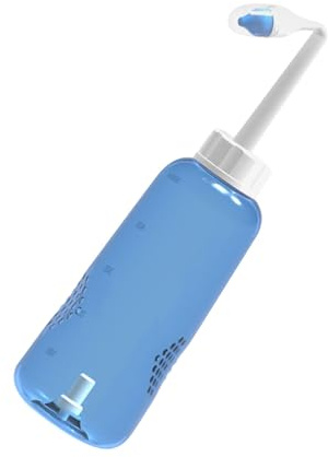 FESTFENDS Flacon Contrôle Débit D'eau 2 Embouts 500 Ml en Plastique de Rinçage Nasal pour Nettoyage Nasal Sérum Physiologique Bouteille pour Adultes et Garçon et Filles