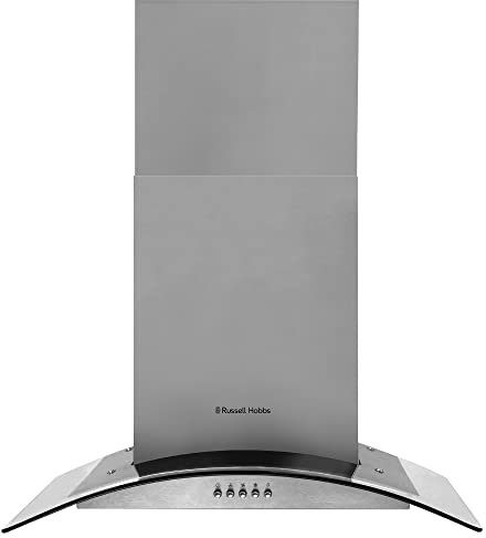 Russell Hobbs RHGCH901SS 90cm Wide 5 Function LED Light Cooker Hood Glass & Stainless Steel
