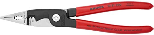KNIPEX Tools 13 81 200 6-in-1 Electrical Installation Pliers-Metric Wire, 8