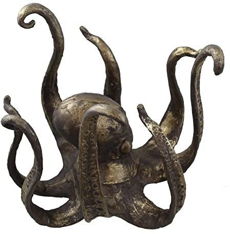 Octopus Tea Cup Holder Coffee Mug Holder Large Resin Octopus Table Topper Statue Vintage Decorative for Home Office Decoration