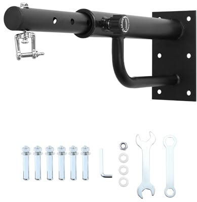 QWORK® Heavy Duty Punch Bag Bracket Adjustable Boxing Bag Hanger 43-63 cm (17 - 25), Weight Capacity 150kg (330Ibs)