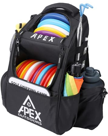 Apex Outdoors Discgolftasche, großer Discgolf-Rucksack für über 21 Scheiben, langlebig und leicht, mit Mehreren Aufbewahrungstaschen