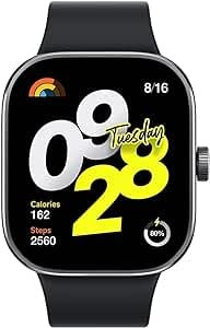 Redmi Watch 4 - Pantalla AMOLED LTPS de 1,97, Monitor de Frecuencia Cardíaca, 150+ Modos Deportivos, hasta 20 Días de Autonomía, Negro