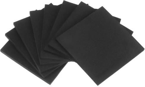 QUARKZMAN 8 Stück Gummi Schwingungsdämpfer Pads 6,35mm dick x 100mm lang Antivibrationsmatte Quadratische Waschmaschinen Unterlage Unterlegplatten Gummiblock für HVAC Kompressor Klimaanlage