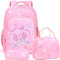 Kinderucksack Mädchen Schmetterling mit Perlen Rucksack Kinder Schulrucksack Mädchen Schulranzen 3 TLG. Schultaschen mit Lunchtüte Federtasche