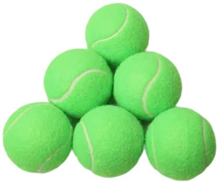 KiBcsLic 6 Stück Tennisbälle Trainingsbälle Sportbälle Hundespielzeugbälle mit Verbessertem Rückpralleffekt für Training der Reaktion Und Zum Spielen mit, Grün