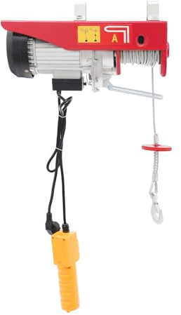 Czyurachel Treuil électrique 1300 W, capacité de levage 800 kg, palan à chaîne électrique, hauteur de levage de 12 m, palan électrique 10 m/min, palan électrique à chaîne