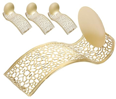 DECHOUS Apliques de Pared Calados para Velas 4 Piezas Candelabros Decorativos Metálicos Vintage Soporte de Pared para Decoración del Hogar y Sala de Estar