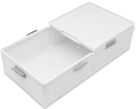 POTYYH Unterbett Aufbewahrungsbox, Faltbare Unterbettkommode mit Deckel & Rollen, Aufbewahrungskisten für Schlafzimmer, Badezimmer und Kleiderschrank, 101x51.5x24cm