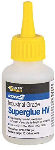 Everbuild Stick2 Superglue High Viscosity – Suitable for DIY & Professional projects – Industrial Grade – High Strength – Rapid Setting – Clear – 20g