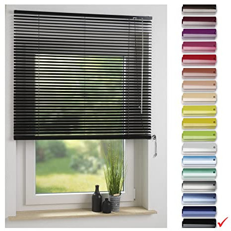 Liedeco | Aluminium-Jalousie | schwarz B180cm x H160cm