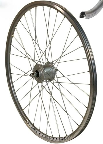 Redondo 28 Zoll Vorderrad Hohlkammer Felge Silber mit Nexus Nabendynamo