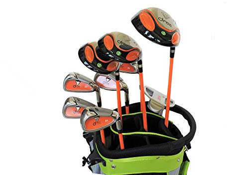 Droc - Dimond Series 9 delar golfklubbsset och golfväska ålder 9-12 pojkar högerhänt