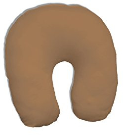 Dukal | Bezug für Nackenhörnchen | 45 x 12 cm | aus hochwertigem DOPPEL-Jersey | 100% Baumwolle | Farbe: Camel
