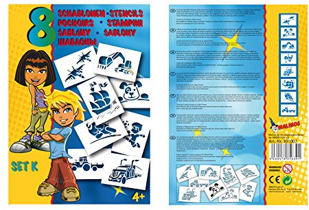 MALINOS 301007 Stifte BloPens Schablonen Set K-Technik, karton, Mittel